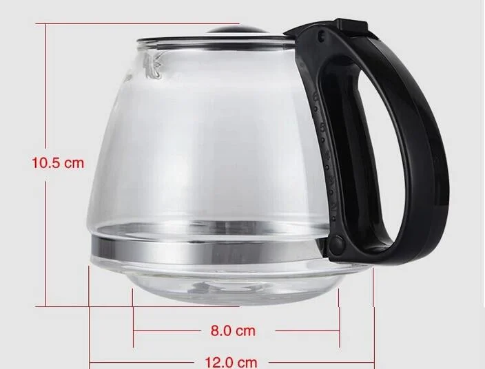 Coffee Machine Accessories TANGER household Coffee machine accessories 0.6L hand hold cafe pot coffee glass TEA pot glass coffee 600ml cafe part
