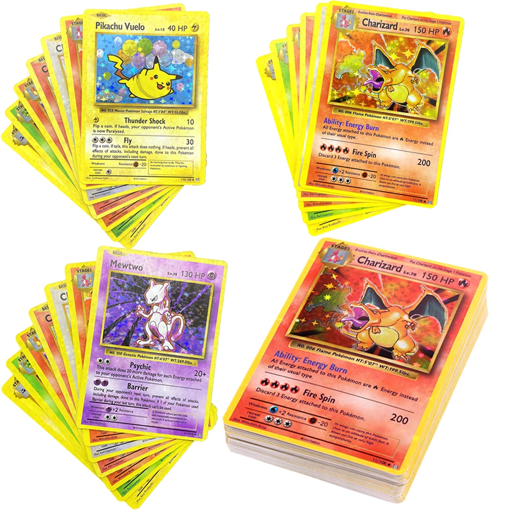 Cartes Pokémon Version Anglaise, Charizard Pikachu V, GX VMAX EX MEGA, Loisirs, Collection Rare