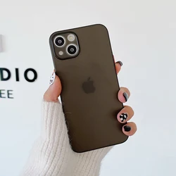 Vibrant Liquid Silicone Matte Phone Case - Ultra Thin Soft TPU Cover, 8 Color Options for iPhone 14 (Black)