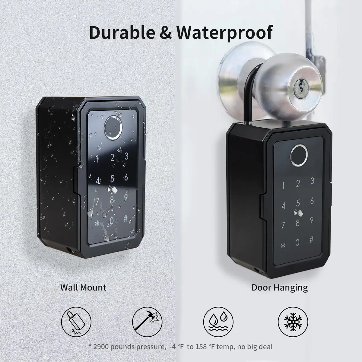 Cerradura Fechadura Entry  tt lock Fingerprint Smart Life App Slide X5 Main Door Wifi Smart Door Lock Key box Tuya — view 4
