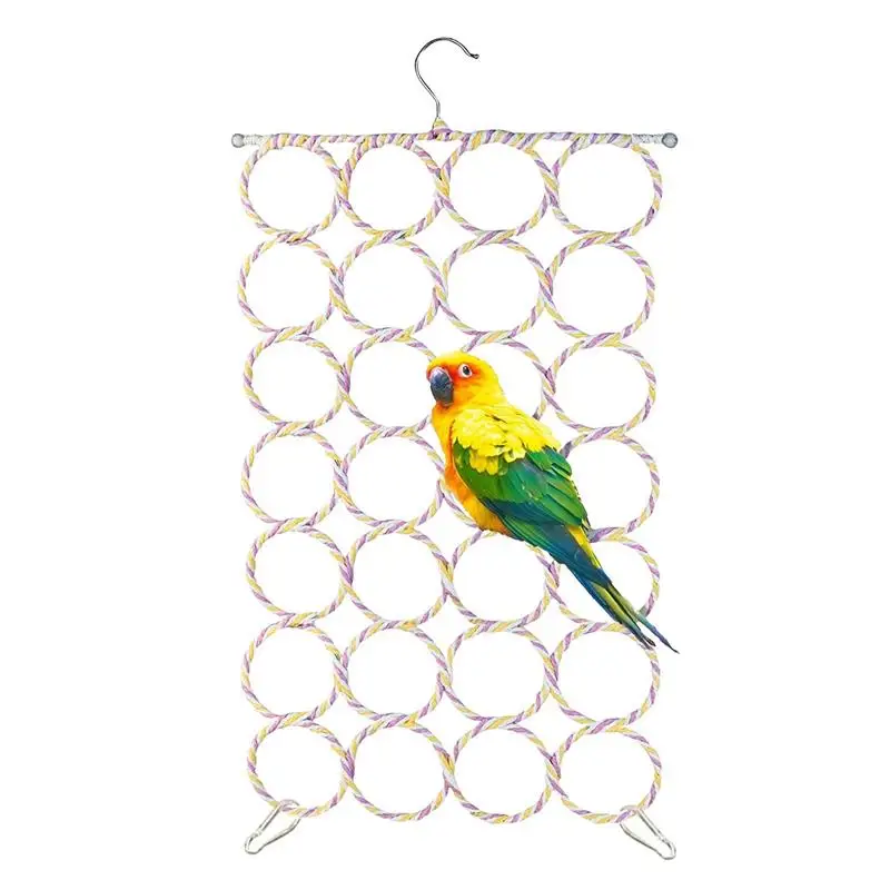 

Pet Climb Net Parrot Hamster Squirrel Toys Rope Hangable Cotton Ropes Stand Net Swing Play Rope Bird Accessories For Mice Cage