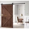 48x84" Sliding Barn Door Panel with 8ft Hardware Kit and Handles Coffee  Easy DIY Assembly Perfect for Warehouses  Bedrooms 2