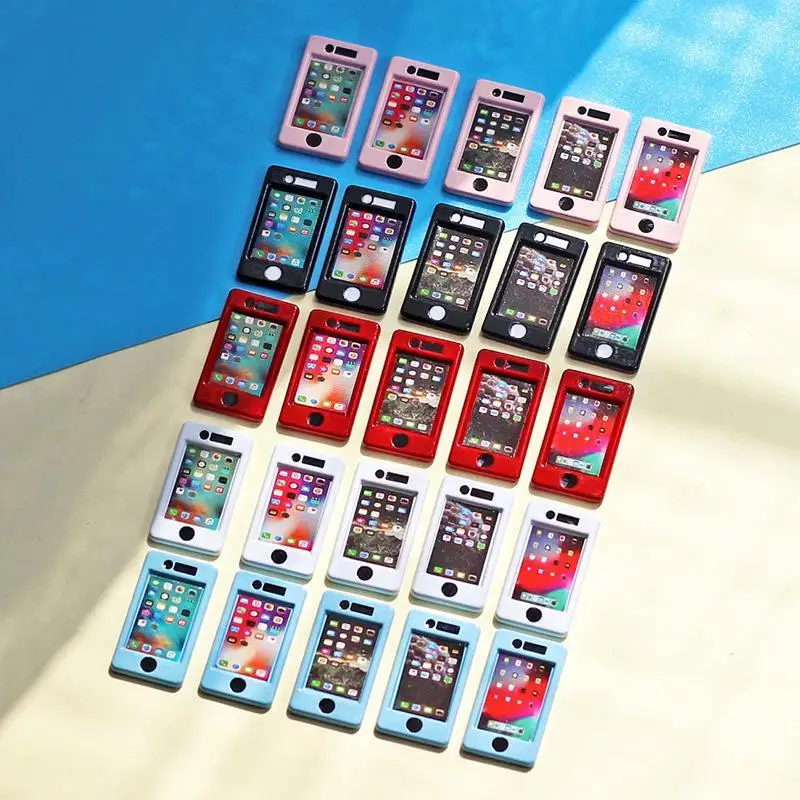 Dollhouse Miniature Items Simulation Mini Mobile Phone Model Decoration Ob11 Bjd Doll House Accessories Pretend Play Child Toys 2