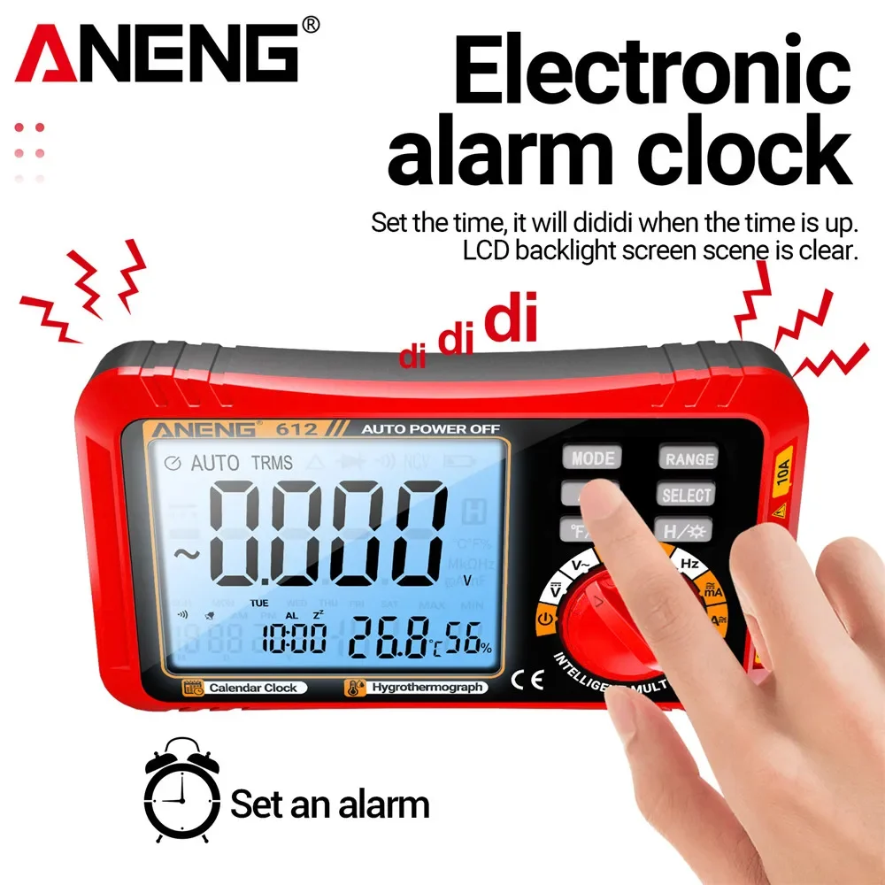 ANENG 612 Smart Digital Multimeters AC/DC Current Voltage Capacitance Professional Measurement Multimetro Test Tools 2