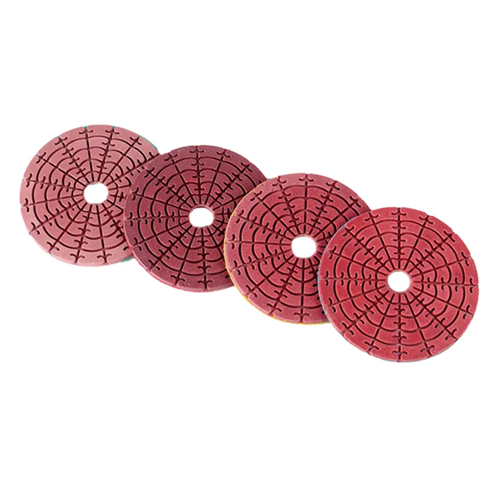 1pc 100mm Diamond Polishing-Pad 4 Wet Dry-Buff Discs Abrasive For Sanding Marble Granite Concrete Grinding Countertop Stone 1pc 100mm diamond polishing pad 4 wet dry buff disc abrasive for sanding marble granite concrete grinding countertop stone