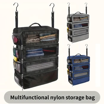 Organizer per Valigie ad Alta Capacità, Scaffale Appendibile per Bagagli da Viaggio, Cubo Organizzatore per Armadio, Borse Pieghevoli per Conservazione