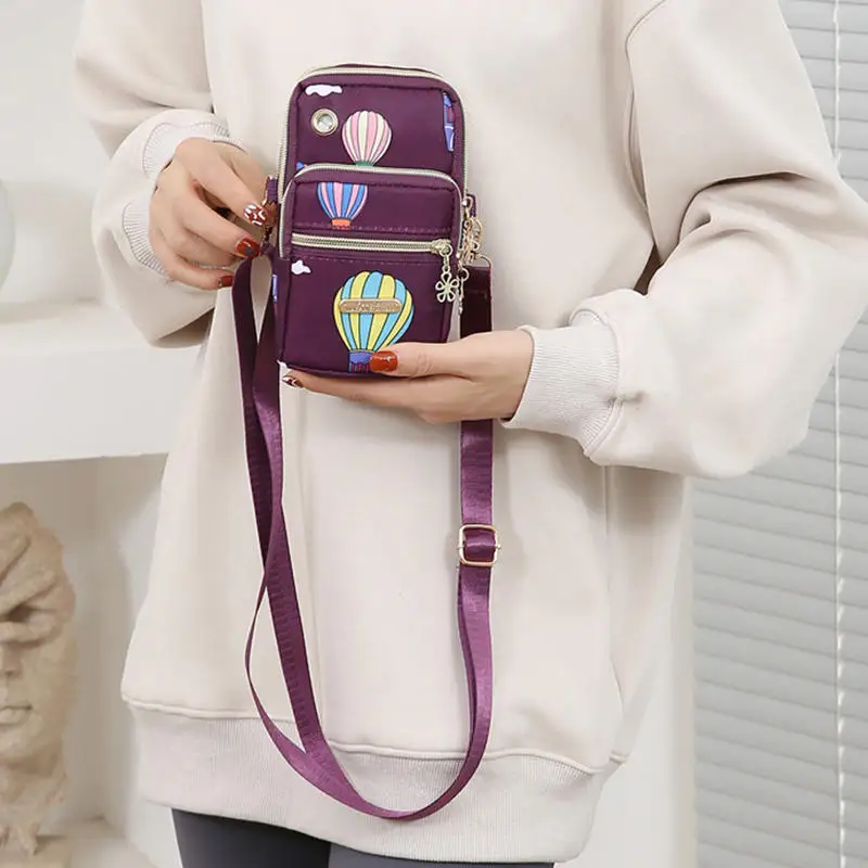 Handytasche für Damen, Crossbody Mini-Taschen, Modische Mutter-Kind-Münztasche, Umhängetasche zum Umhängen, Lauf-Handytasche, 3-Lagen-Geldbörse – Detail 4