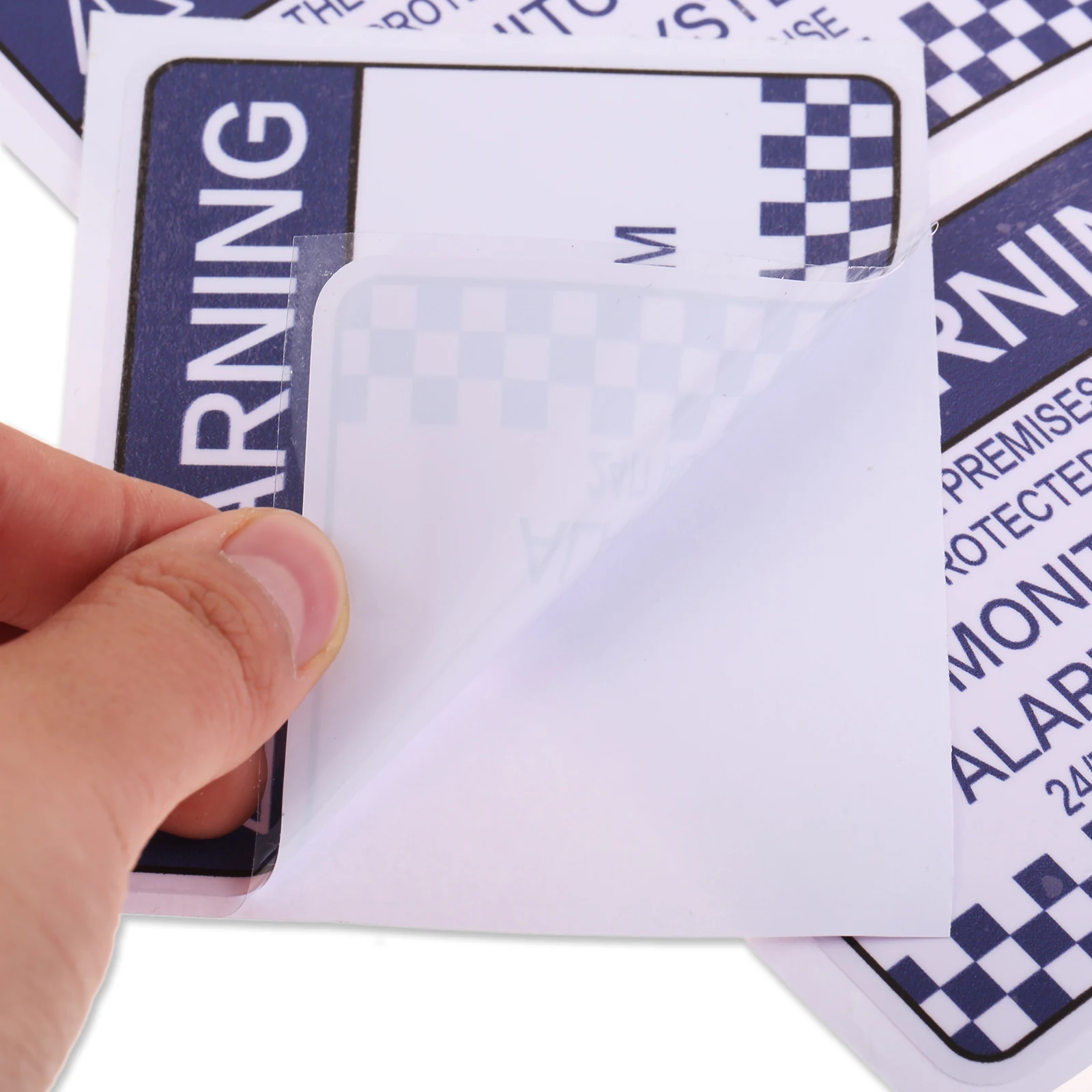 8pcs Office Practical Sign Monitored Alarm System Waterproof Letter Print PVC Warning Security Stickers Self Adhesive Home