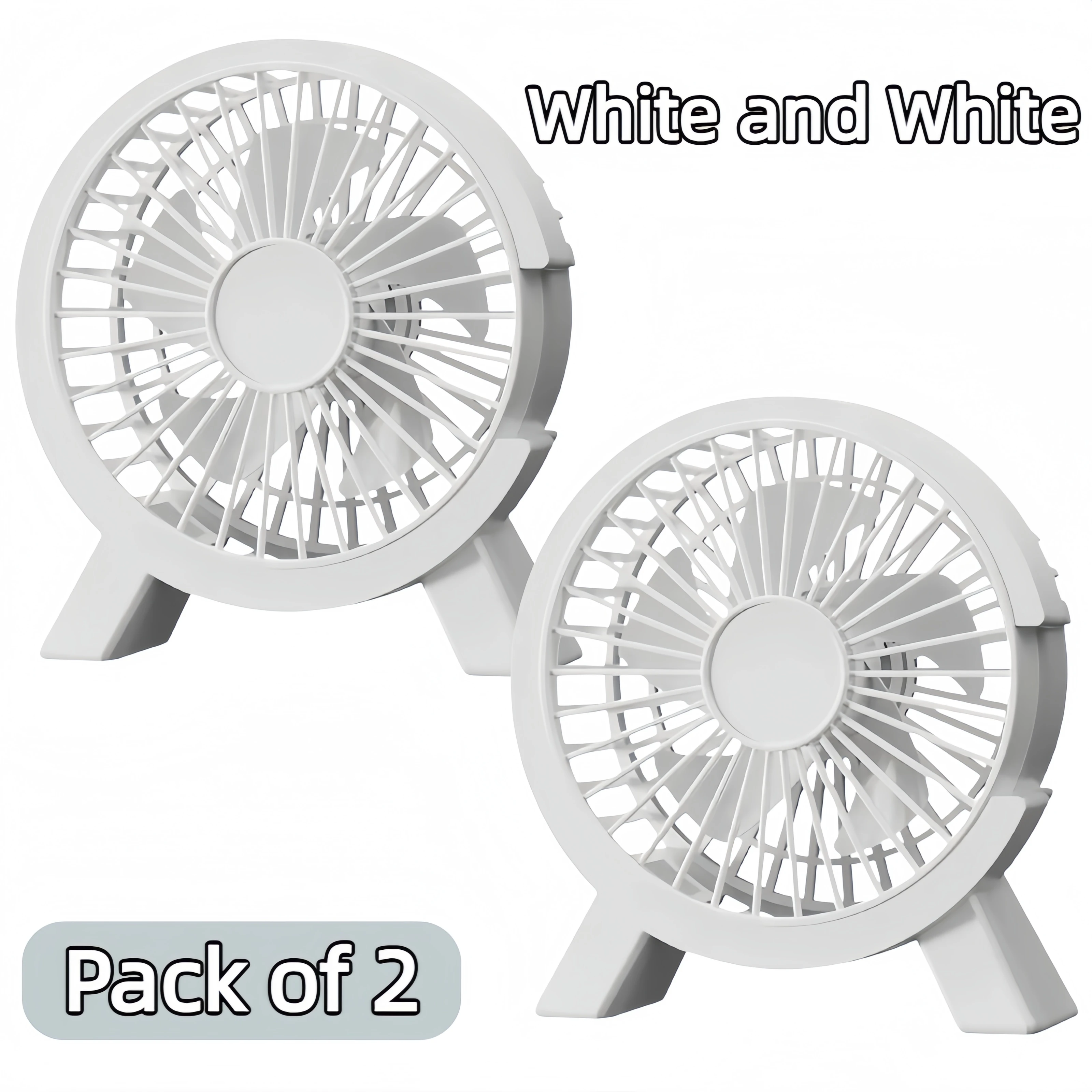 2-pack ultra-mini portable USB small fan, personal desktop fan, 4-inch small USB portable fan 1