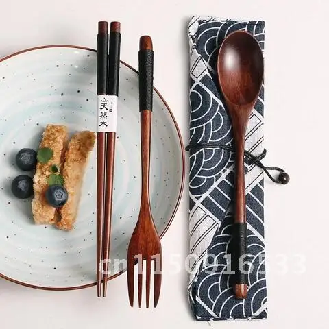 

Портативные деревянные наборы посуды, домашние деревянные наборы столовых приборов, женский костюм, экологичные подарки, наборы кухонной посуды