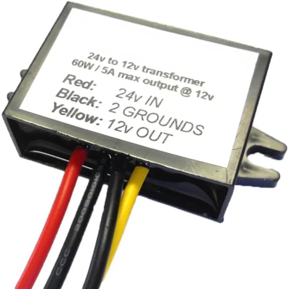 24 Volt to 12 Volt 5A Converter/Transformer for Aircraft Airplanes