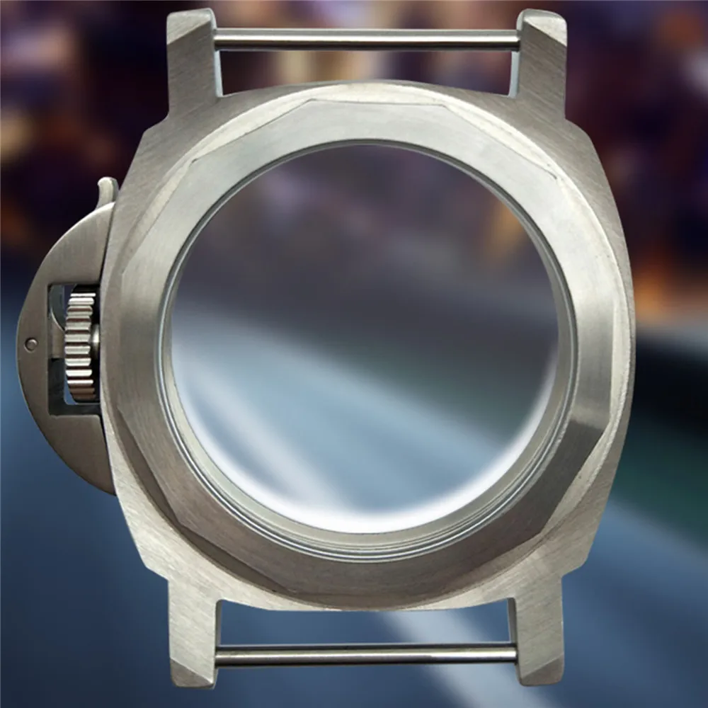 Stainless Steel Brushed Watch Case 44mm for ETA 6497/6498 for ST3600/ST3620 series Mechanical Movement smart watch case watch protector case watch screen protector case