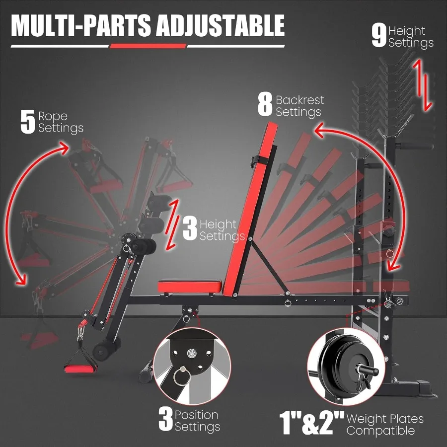 6-in-1 Adjustable Weight Bench 2