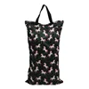 40*70cm Large Hanging Wet Dry Pail Bag Two Zippered Waterproof Wet Clothing Bag Laundry Diaper Nappy Bags Prints Portable Pouch 6
