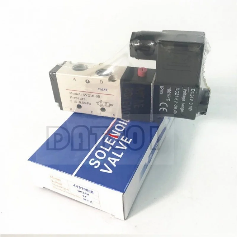 

Соленоидный клапан 4V210-08 AC220V DC24V обратный клапан два положения пять направлений