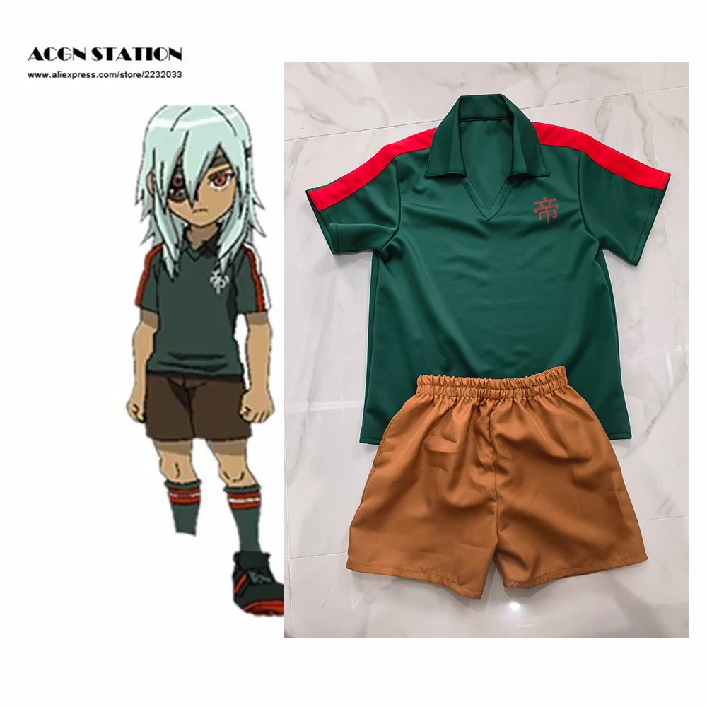 Spedizione Gratuita Nuovo Inazuma Eleven Costume Cosplay Scuola Imperiale Blu Estate Calcio Ragazzi Trikot
