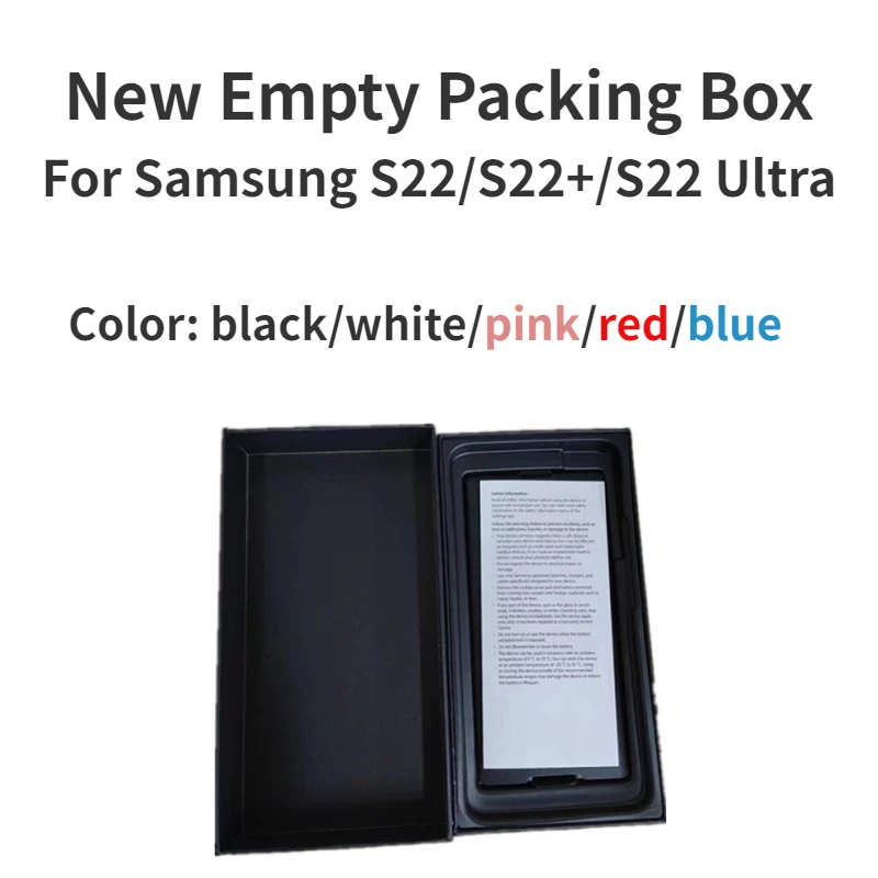 

New Packing Box For Samsung Galaxy S22/ S22+/S22 Ultra Empty Retail Box for Samsung S22 S22 Plus S22 Ultra Phones No Real Phone
