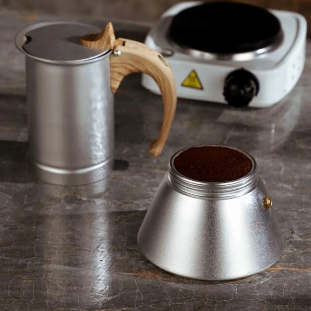 Duokon Pot Moka En Verre Cafetière Italienne Classique Portable En