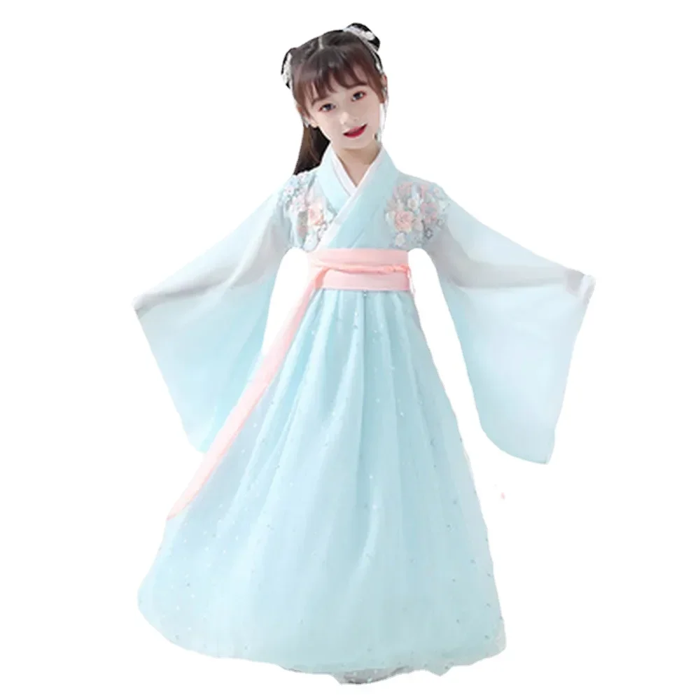 

Ancient Chinese Costume Child Kid Fairy Dress Cosplay Hanfu Folk Dance Performance Clothing China Traditional dress for Girls