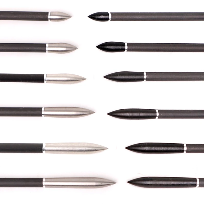Arrow Point Tips 100 150 200 250 300 350 Grain Broadheads Screw Thread Arrow head for OD7.5mm Shaft DIY archery arrowhead 6pcs