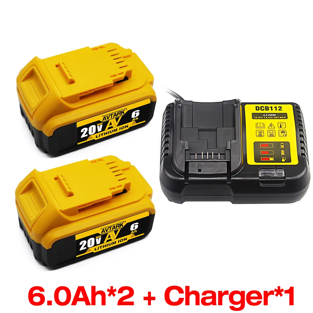 Rechargeable Battery Original DCB200 20V 8000mAh Lithium Replacement Battery For Dewalt 18V DCB184 DCB200 DCB182 DCB180 DCB181 DCB182 DCB201 DCB206