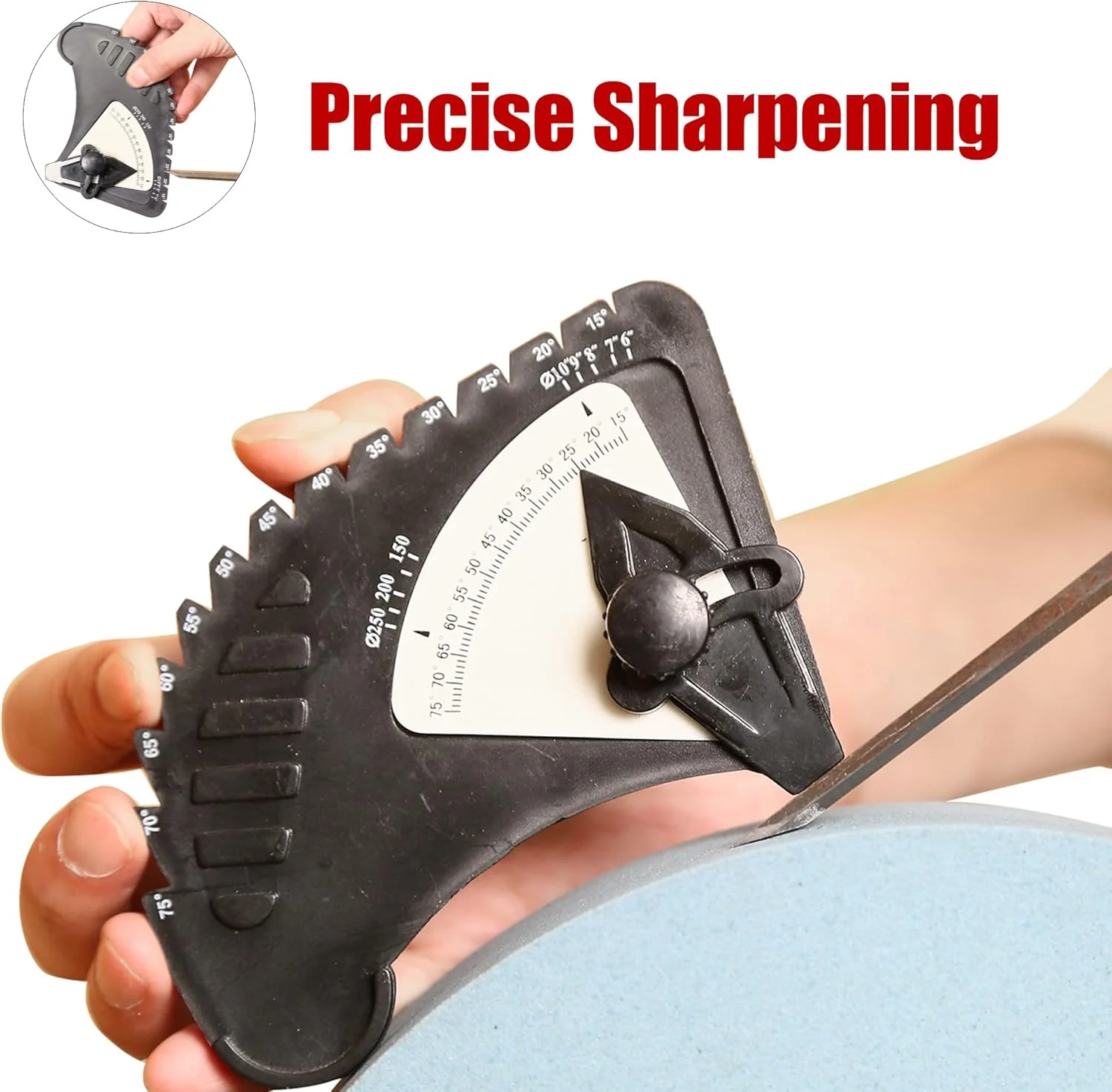 10-Inch Variable Speed Wet Sharpening System, 1.2-Amp Two-Direction Water Cooled Wet Stone Grinder 90-160RPM, Wet Bench Grinder