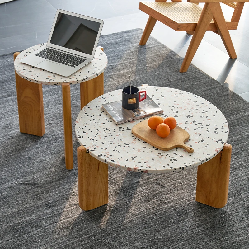 

Ins простой журнальный столик из массива дерева terrazzo для гостиной персонализированный чайный столик для отеля