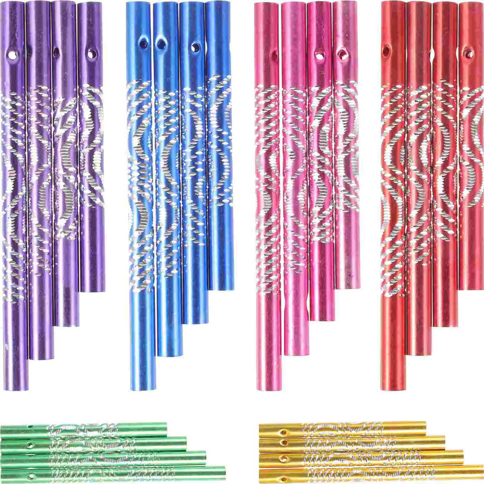

24 Pcs Wind Chimes for DIY Children’s Toys Supplies Tools Tube Metal Replacement Tubes