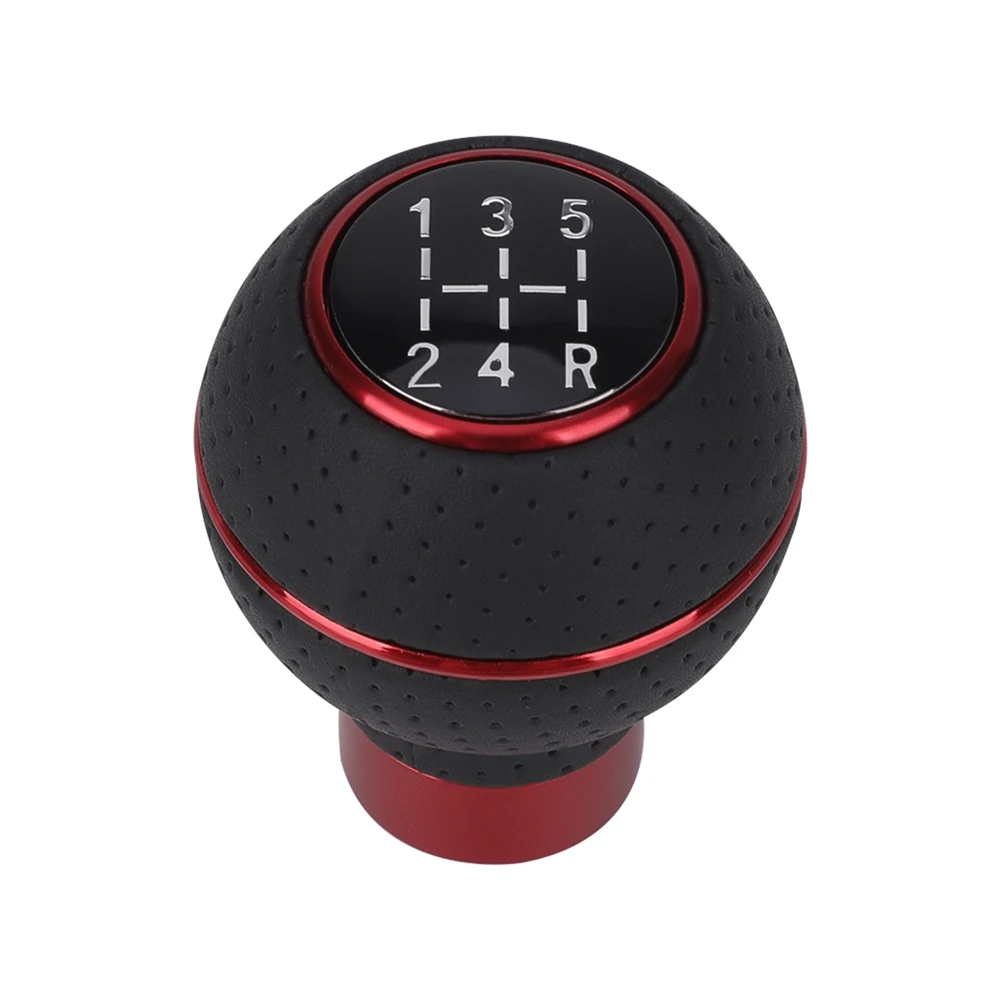 Universal 5 Speed Leather Gear Shift Knob Manual Car Gear Stick For VW HONDA NISSAN VOLVO