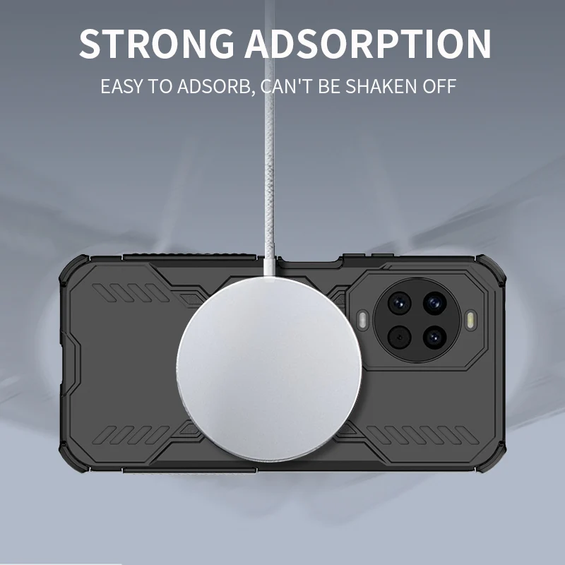 Enhanced Magnetic Air Cushion Anti-Drop Phone Case with Mecha Heat Dissipation