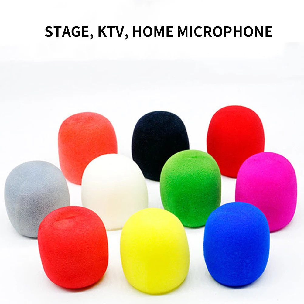 Microphone Windscreen Sponge Cover Headset Mic Foam Cover Protective Cap Colorful Microphone Windshield Foam 10PCS microphone cover microphone accessories microphone windscreen