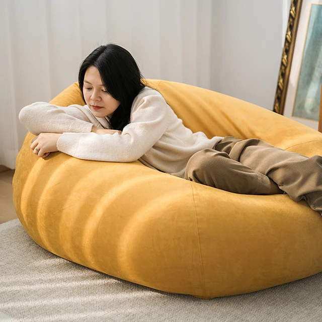 Inflatable Giant Golden Glitter Sofa for Chairs Room Puff for Sitting Sofa  Bed Puff Sofa Puff Seat-Gold