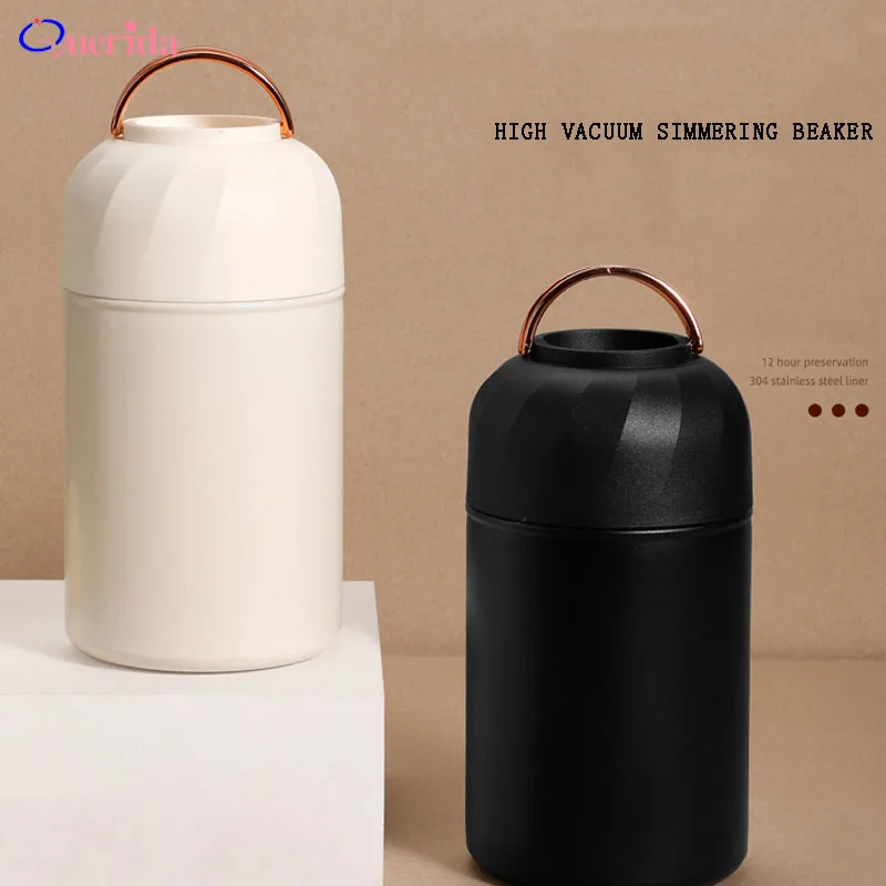 

Large-capacity Food Thermos Vacuum Lunch Box Stainless Steel Food Container with Spoon Vaccum Cup Portable Breakfast Stew Pot