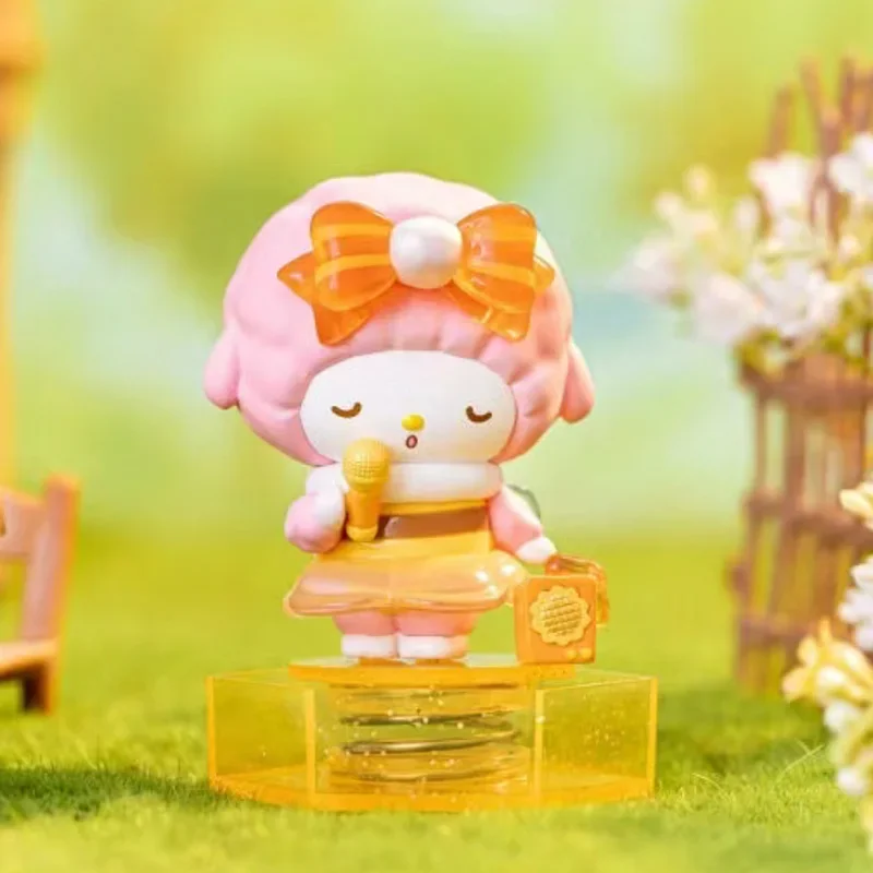 

Sanrio, серия концертов пчелы, бриллиантовая мимелоди Kuromi Cinnamoroll, аниме фигурка с помпоном, кавайная фигурка, декоративный подарок