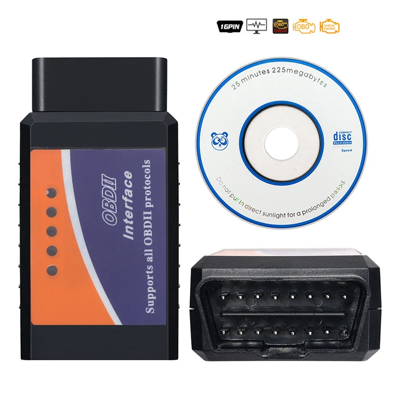 1Pc Autókódolvasó Elm327 V1.5 Bluetooth Chipkód -Olvasó Elm 327 Szkenner Ios Android Diagnosztikai Eszközhöz