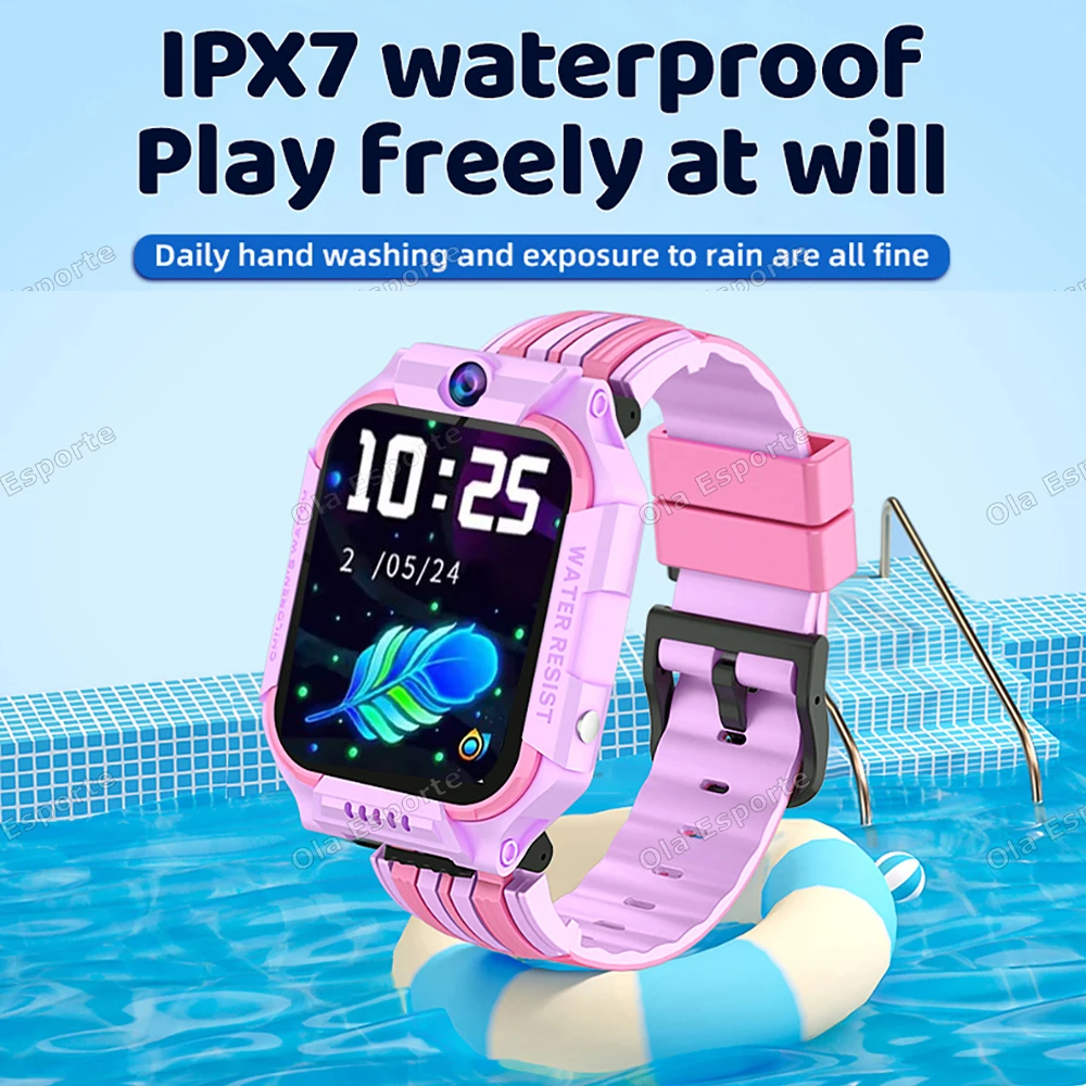 For Android IOS Kids 5G Smart Watch SOS GPS Location Sim Card Call Camera Child Smartwatch 1.83” Waterproof Watches Gifts 2025