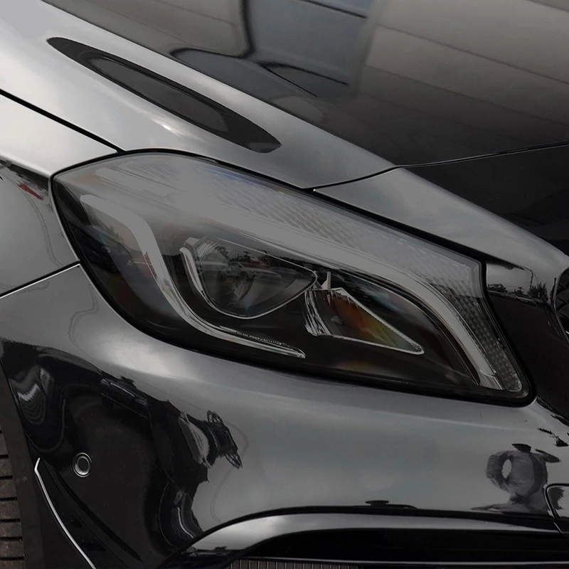 

Car headlamp protective film vinyl transparent TPU stick smoked black transparent for Mercedes Benz A Class W176 A45 AMG parts