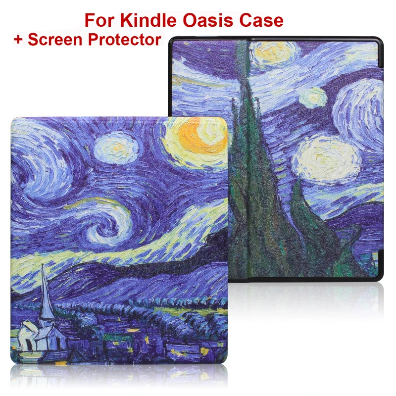 Premium PU Leather Book Cover with Screen Protector and Auto Sleep/Wake Function