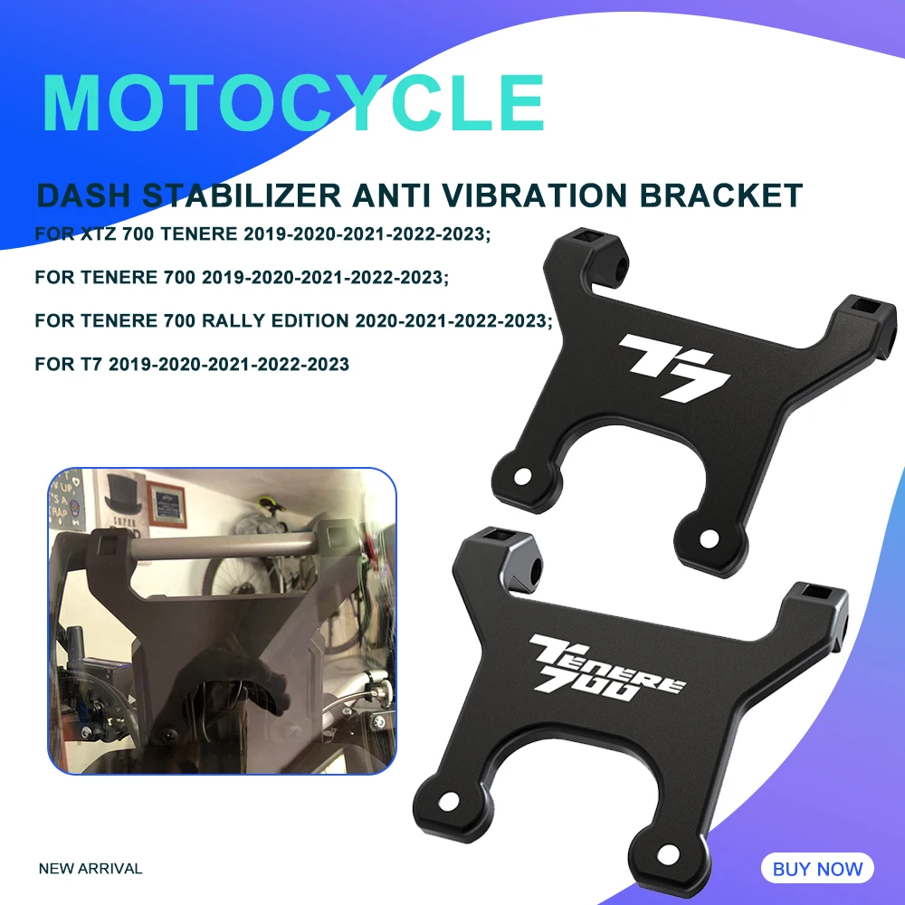 

For Yamaha TENERE700 XTZ Tenere 700 T7 T700 XTZ690 2019 - 2023 Anti-Shake Bracket Dash Stabilizer Motorcycle Anti-Vibration Kit