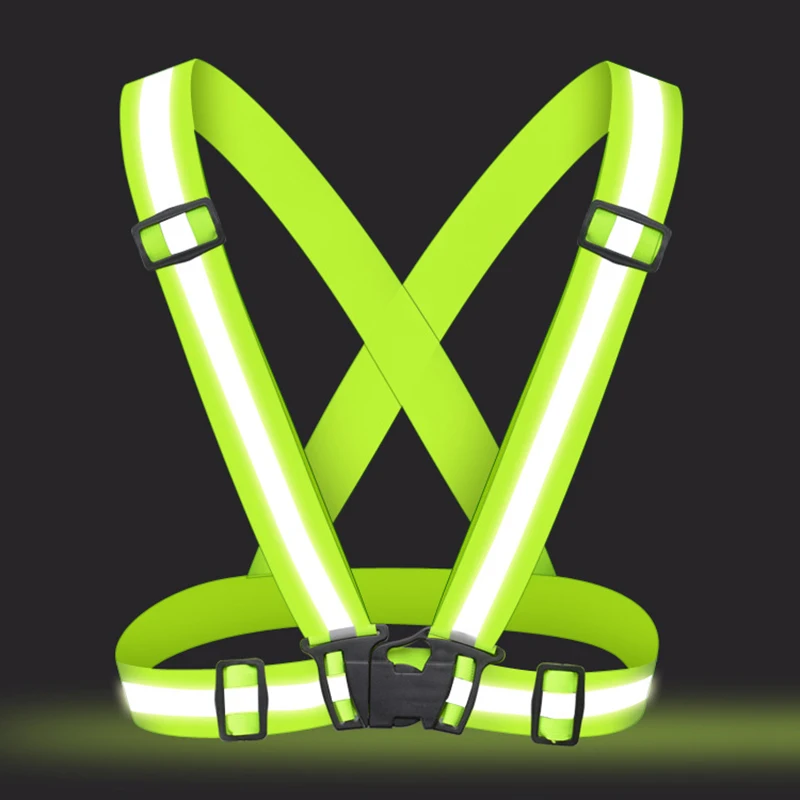 Cycling Jogging Safety Highlight Reflective Vest Night Work Security Running Reflective Straps High Visibility Vest cycling vest reflective safety vest safety vest