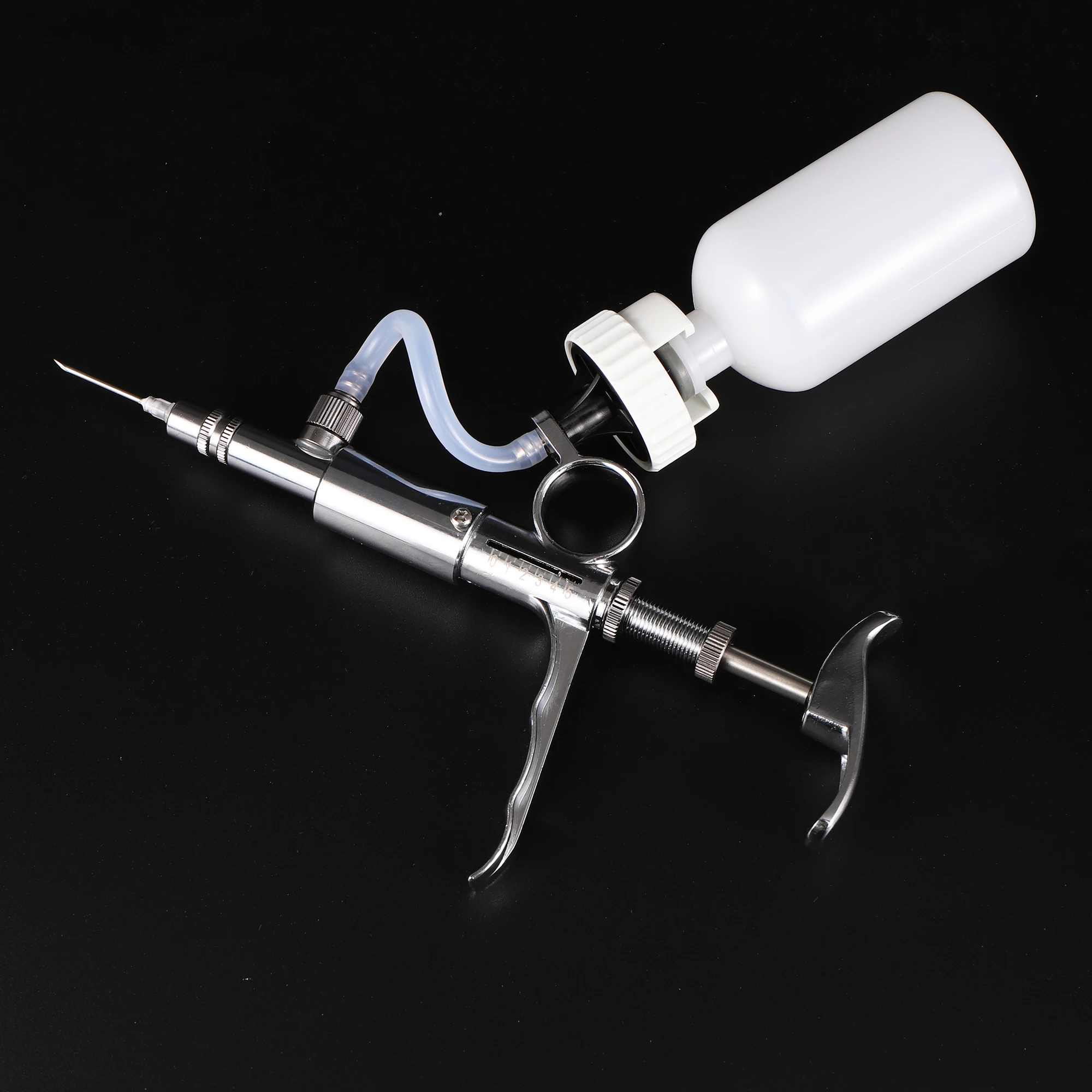 Automatic Livestock Continuous Syringe Veterinary Equipment With Bottles Vaccination Metal Multifunction 1 Set 0.5~5ml