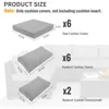 Outdoor Cushion Covers for Patio Furniture 7 Piece Set, Replacement Cushion Slipcovers Fits 6 Seater Outdoor Couch Rattan 3