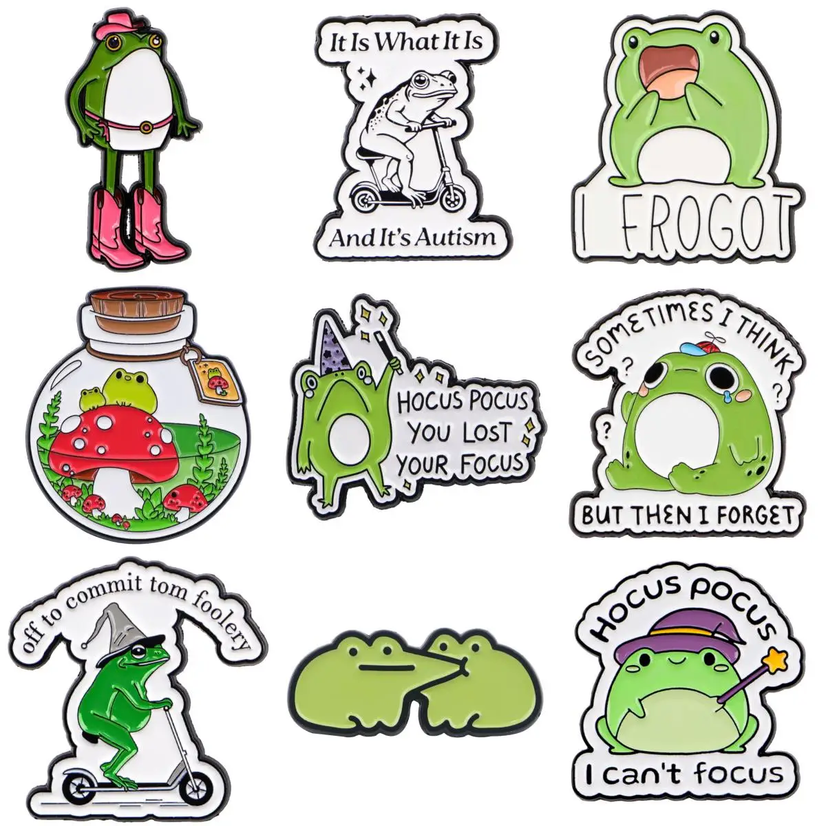 Lustige Zauberer Frosch Emaille Pin Cartoon Tier Brosche Für Mantel frauen Broschen Mode Revers Abzeichen Schmuck Weihnachten Geschenk