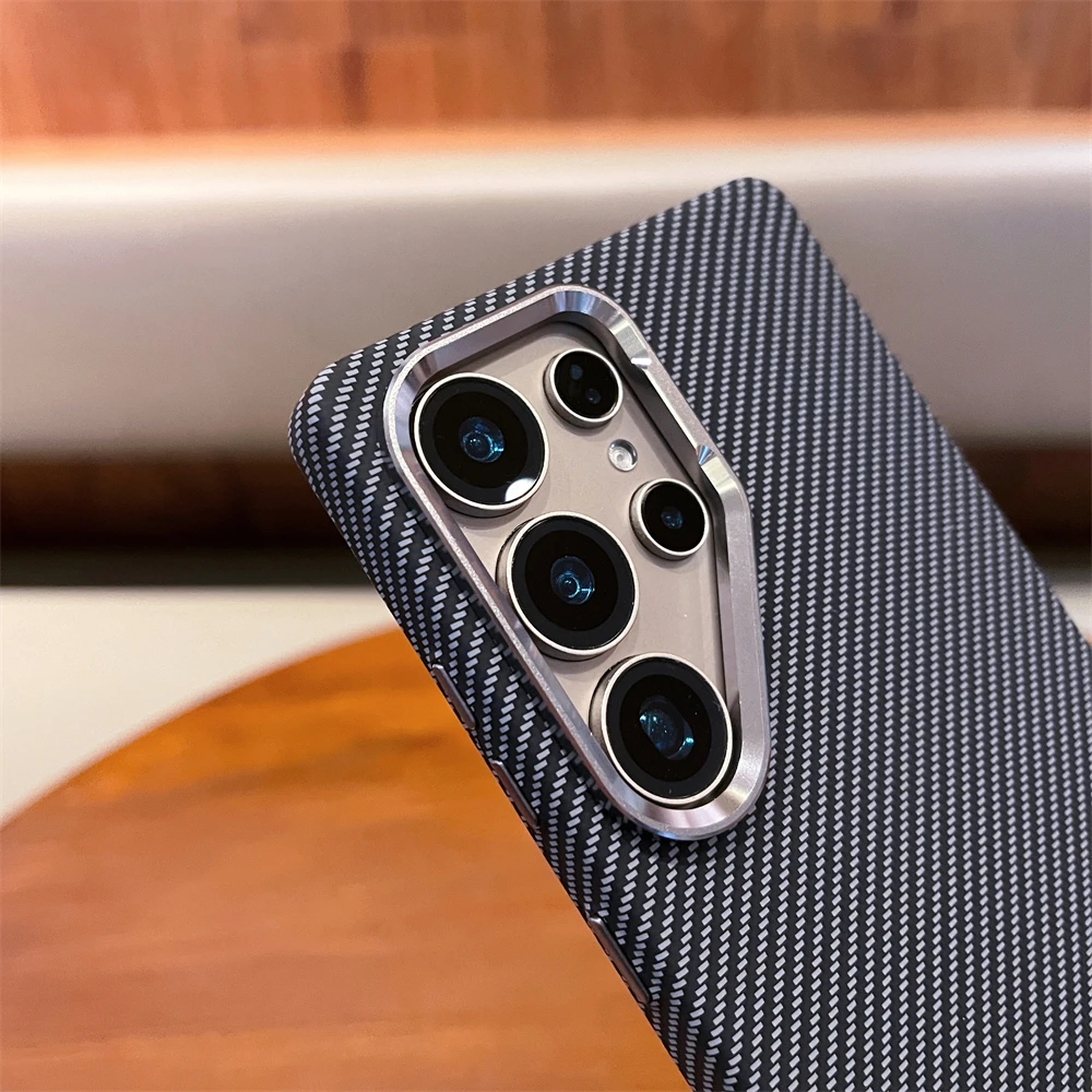 Colorful Carbon Fibre Stripe Magnetic Phone Case – Thin & Shockproof Cover
