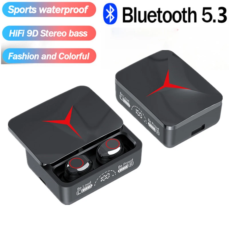 

M90 Wireless Bluetooth Headset Hearing Aid Bluetooth 5.3 Hi-Fi Stereo Fashion colorful digital display LED Touch Sports headset