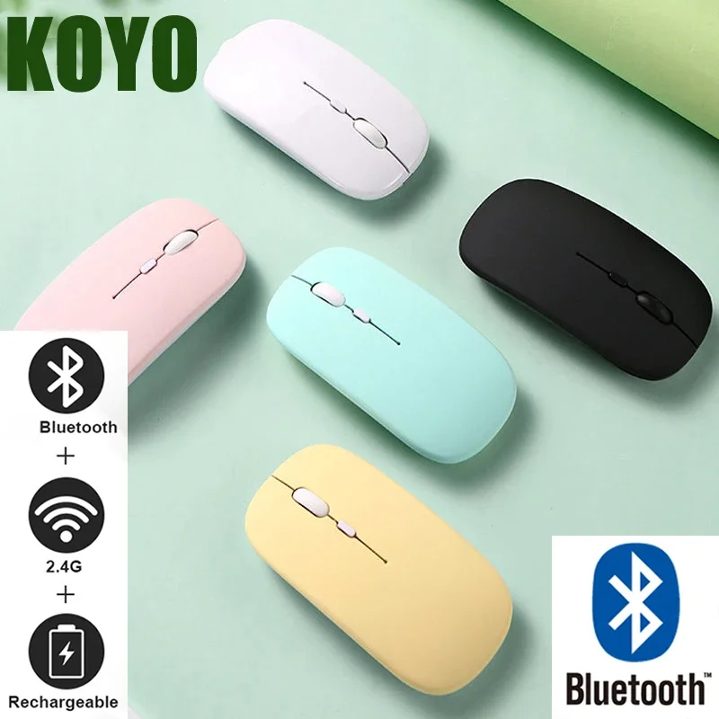 Rechargeable Bluetooth Mouse Wireless Mouse Bluetooth Computer Silent Mause Ergonomic Mini Mouse 2.4Ghz Optical Mice For PC - 2