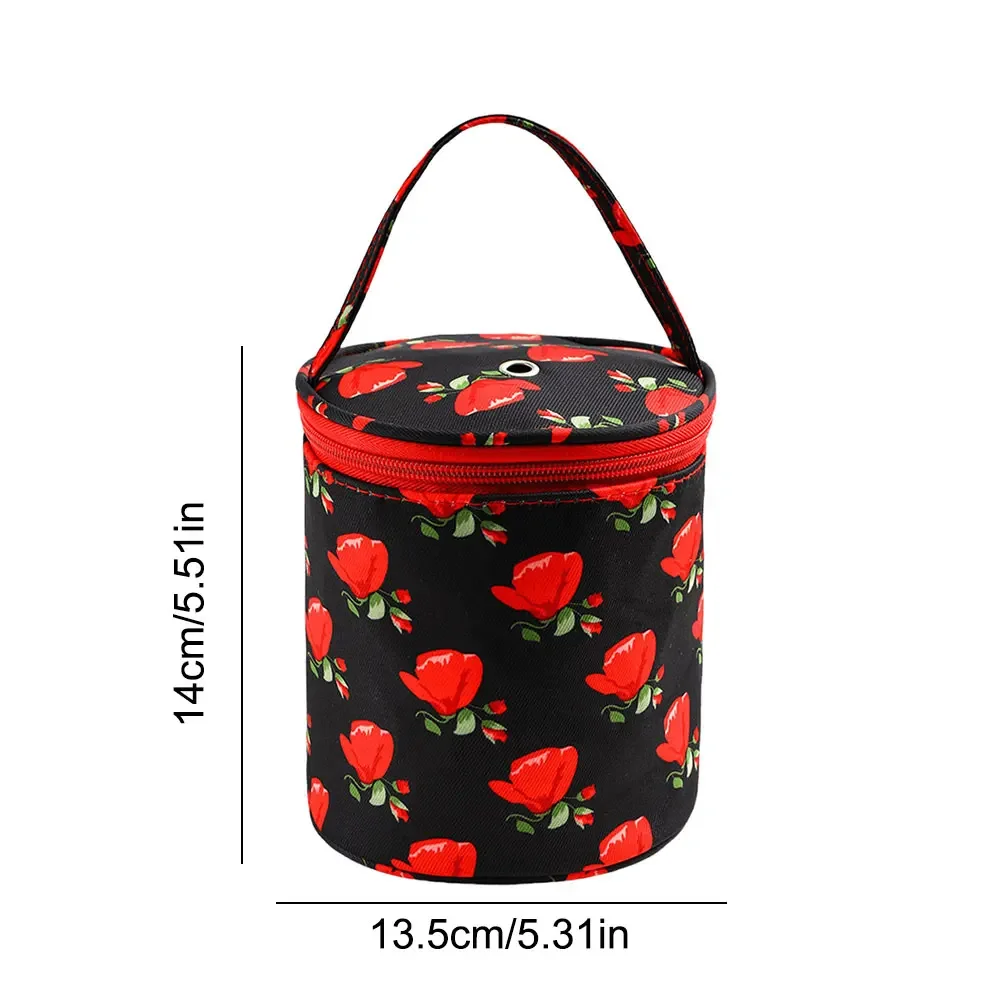 New Yarn Storage Tote Bag Small Empty Yarn Storage Bag Cashew Flower Knitting Tote Bag Portable Storage Crochet Hook Sewing Tool