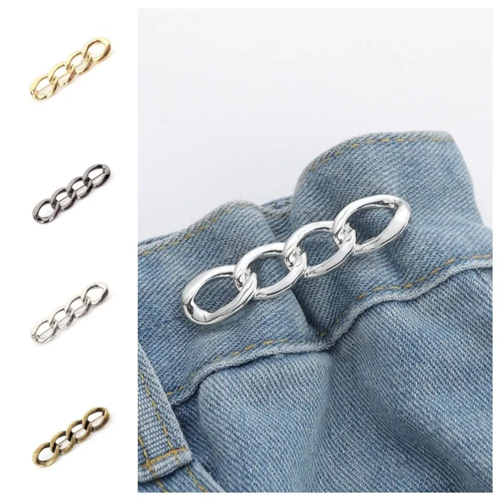 Pantaloni Con Fibbia In Vita Tenditore Per Bottoni Fermagli Per Bottoni Regolabili Bottoni Di Jeans Per Jeans Larghi Spille A Catena Intrecciata Con C