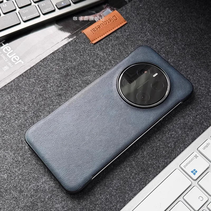 Luxury Leather Pattern Ultra-Thin Shockproof Bumper Case - Frameless Hard Back Cover
