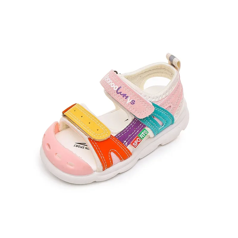 Baby Girls Sandles Summer Toddler Kids Shoe Covered-toes First Walkers Soft Bottom Boys Beach Shoes Cartoon Design